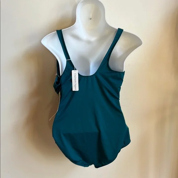Miraclesuit Teal Swimsuit - Picture 3 of 8
